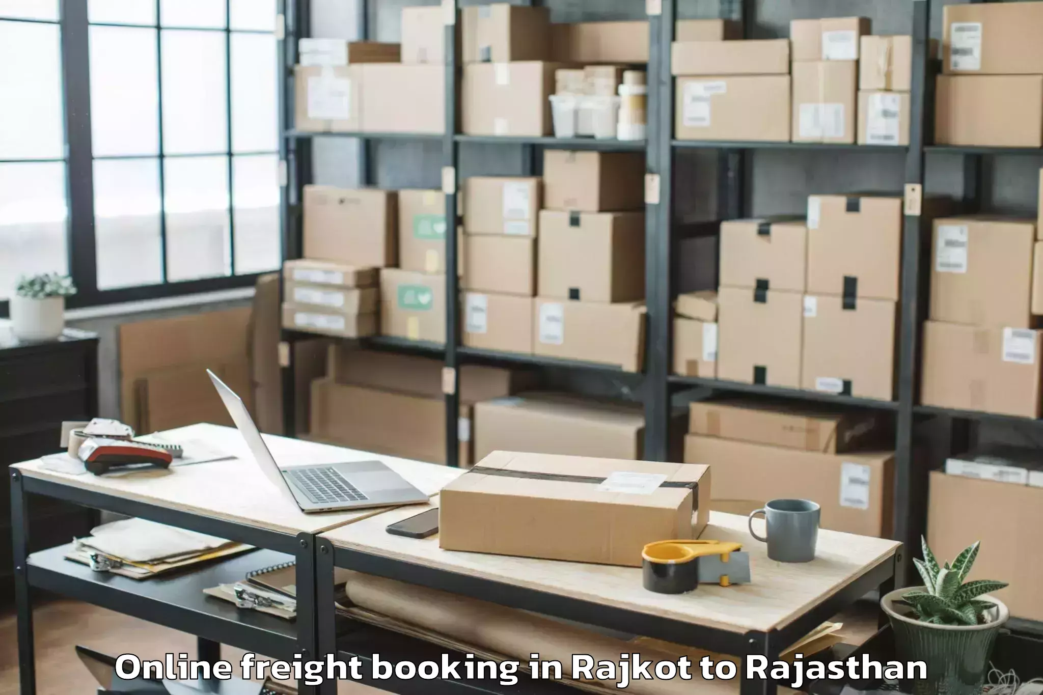 Easy Rajkot to Merta Online Freight Booking Booking